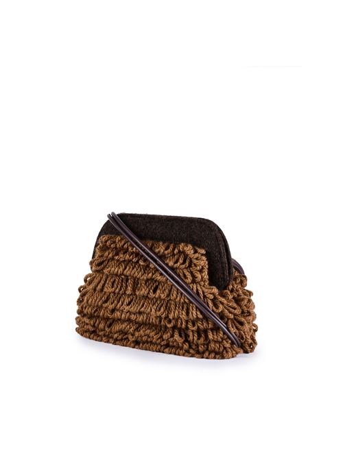 Clutch Cecile Fringe Marrone Scuro viamailbag | CECILIE FRINGEC03